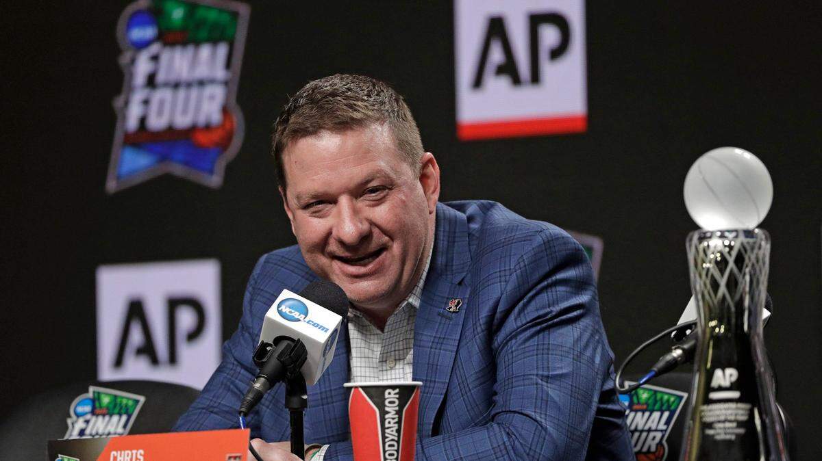 Former Texas Tech, new Ole Miss basketball coach Chris Beard speaks during a news conference after being named The Associated Press College Basketball Coach of the Year Thursday, April 4, 2019, in Minneapolis. (AP Photo/David J. Phillip)