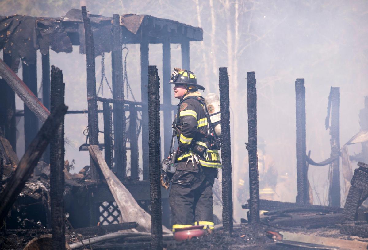 A fire claimed multiple homes off Blossom Street in the Cherry Grove section of North Myrtle Beach on Monday. There were no reports of serious injuries as fire departments from around the area worked to extinguish the blaze. Monday, March 25, 2019.