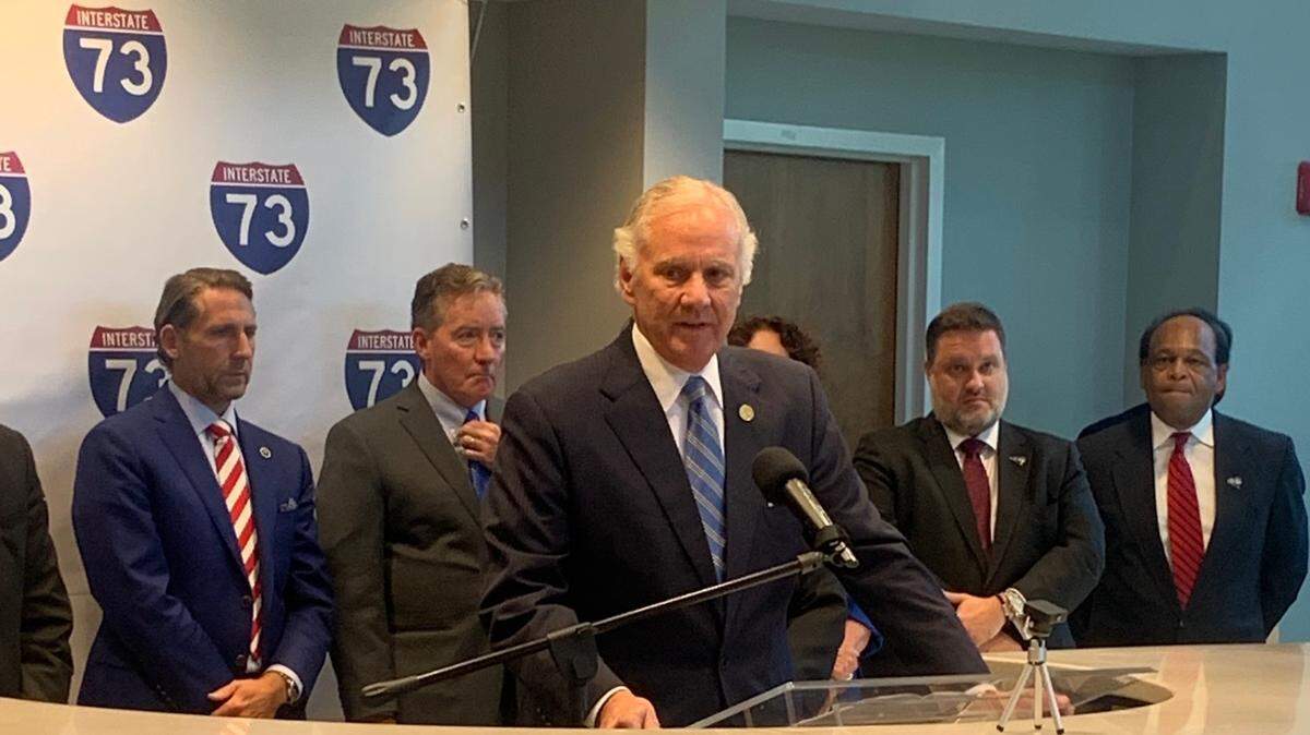 South Carolina Governor Henry McMaster on Monday announced that he’ll pledge $300 million to Interstate 73 at a Myrtle Beach Area Chamber of Commerce event. 