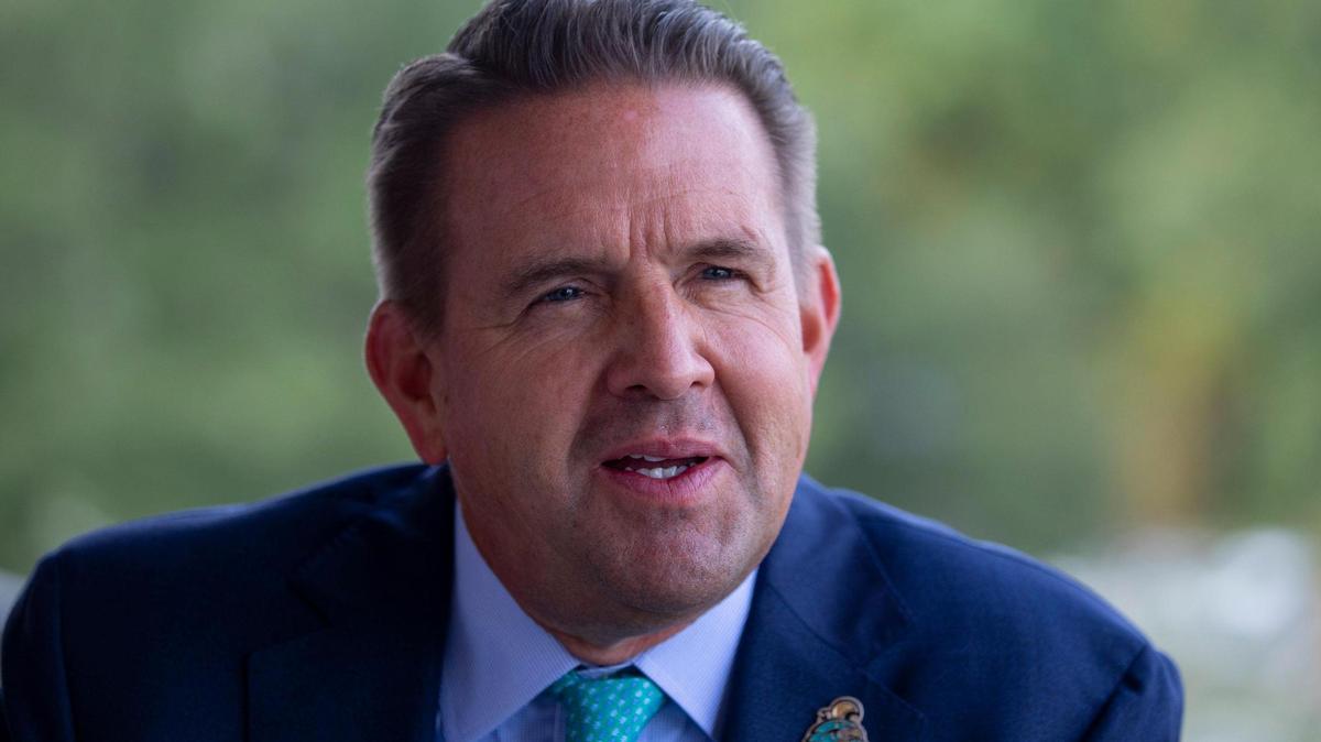 Michael T. Benson, who was announced as Coastal Carolina University’s new president on Oct. 2, 2020, spoke to The Sun News on Oct. 3, 2020 at Springs Brooks Stadium in Conway. October 3, 2020.