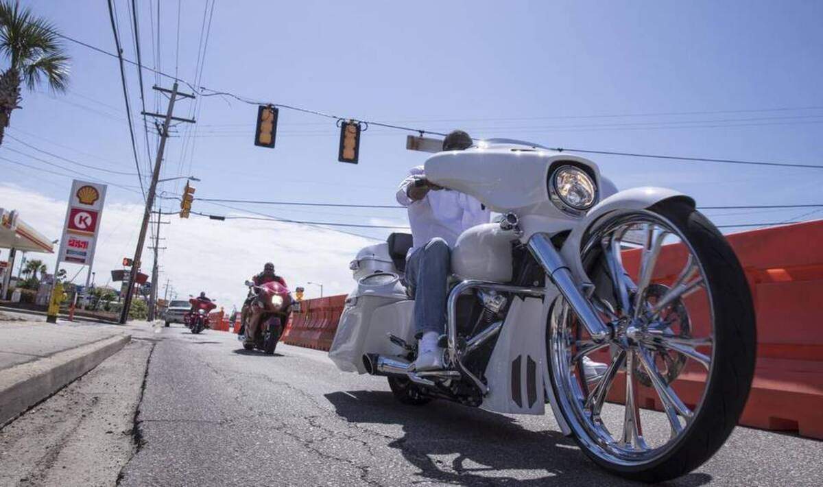 Atlantic Beach Bikefest gets underway on Friday afternoon with bikers streaming into the Grand Strand's historical black beach. Families camp in the surrounding neighborhood watching the traffic and vendors sell their wares on the streets. Friday, May 25, 2018. -
