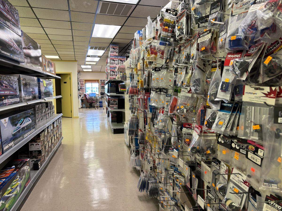 An aisle of model vehicle parts and model boats at Ed’s Hobby Shop’s new Conway location. The longtime downtown Myrtle Beach business had to move because of construction on U.S. Highway 501. Dec. 5, 2023