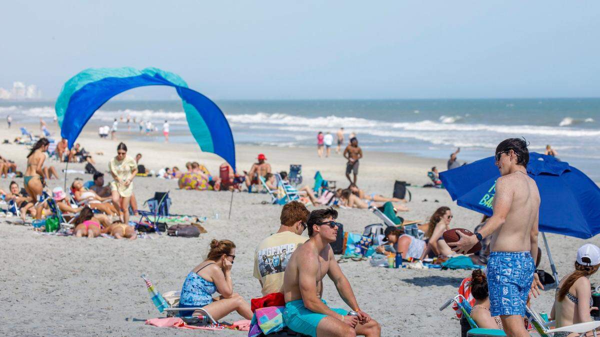 The Grand Strand draws beach crowds every spring break.