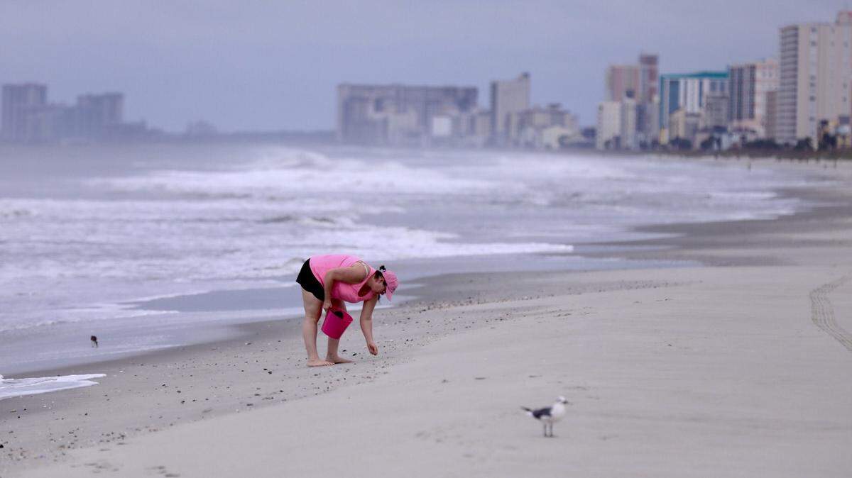 Stephanie Williams, State Farm Insurance agent and resident of North Myrtle Beach is staying for the storm.