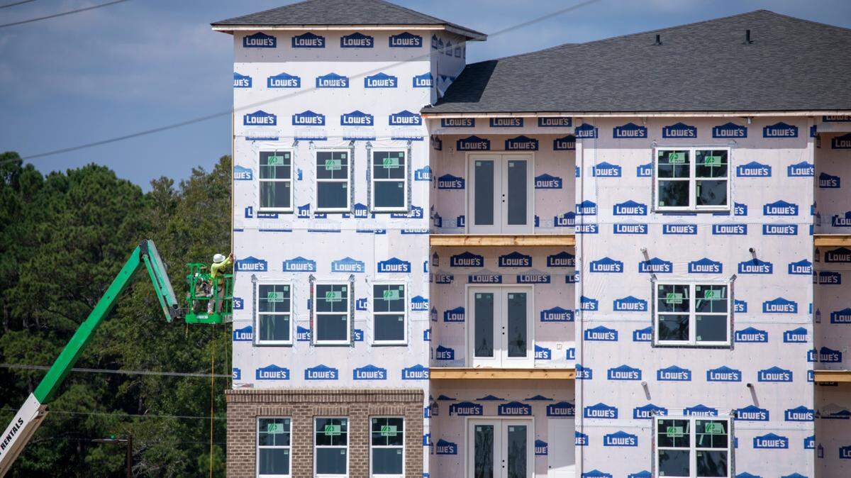 Construction of The Parkway Apartments continues on the corner of S.C. 90 and Robert Edge Parkway in North Myrtle Beach, S.C. North Myrtle Beach is booming with new construction of residential and commercial building. Photo originally taken Sept. 6, 2023.