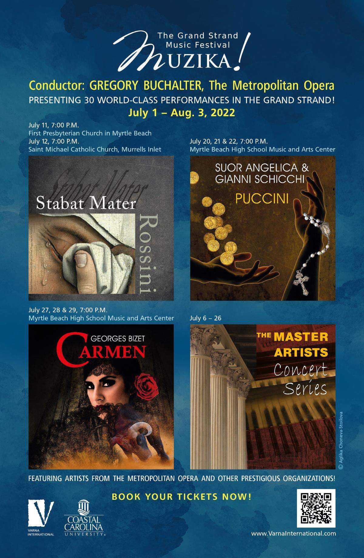 The MUZIKA international music festival is bringing two major European opera shows to Myrtle Beach in July 2022.