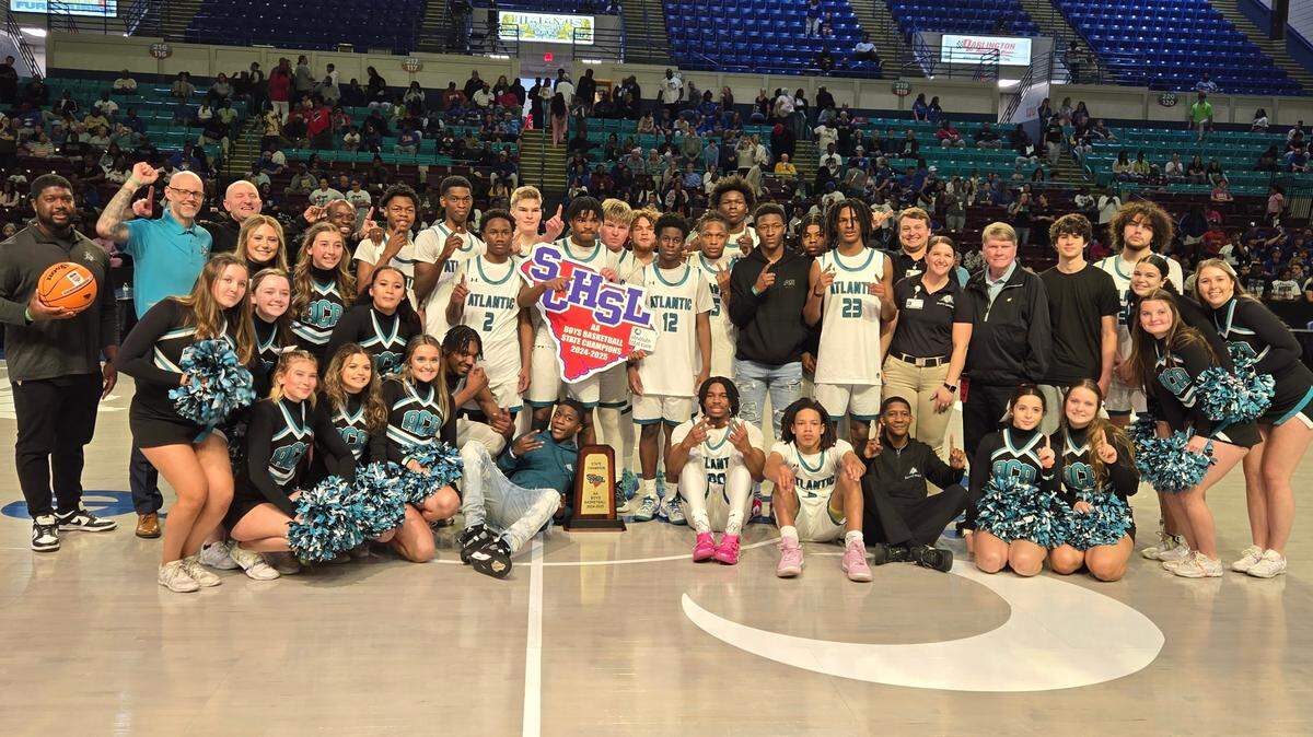 Atlantic Collegiate won the 2025 SC Class 2A Boys Hight School basktball championship on March 8, 2025.