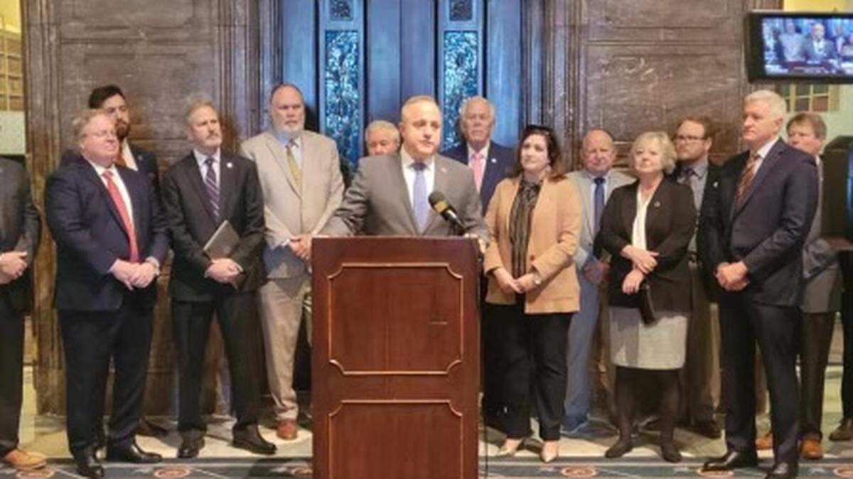 SC Rep. Russell Fry, R-Surfside Beach, holds a press conference Wednesday, Feb. 2 after winning Donald Trump’s endorsement.