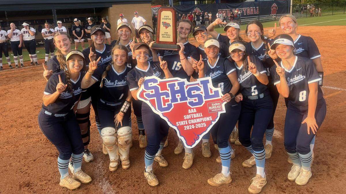 Aynor Blue Jackets won the 2025 Class 3A softball championship on May 31, 2025.