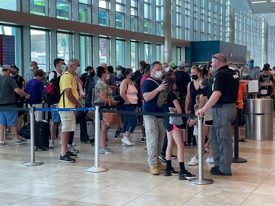 Horry County Police officers working at the Myrtle Beach International Airport don’t wear masks in spite of the federal mask requirement at public transportation. The county, however, claims it is in compliance with the federal rules.