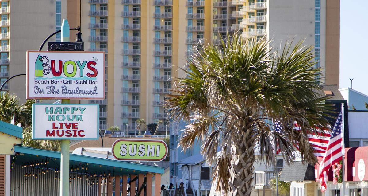 Buoys on the Boulevard in North Myrtle Beach.