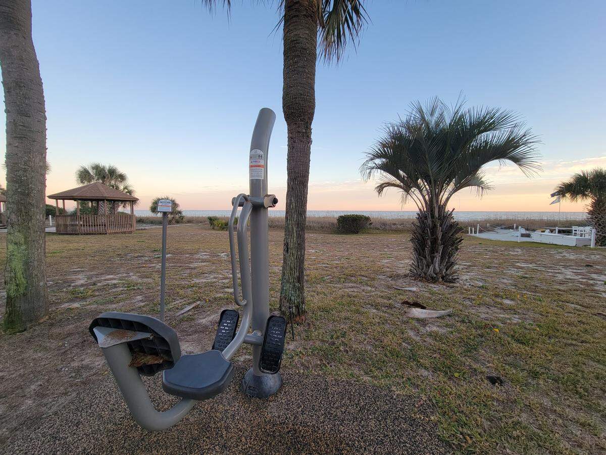 At the Cabana Fitness trail, visitors can enjoy ocean views while they work out.