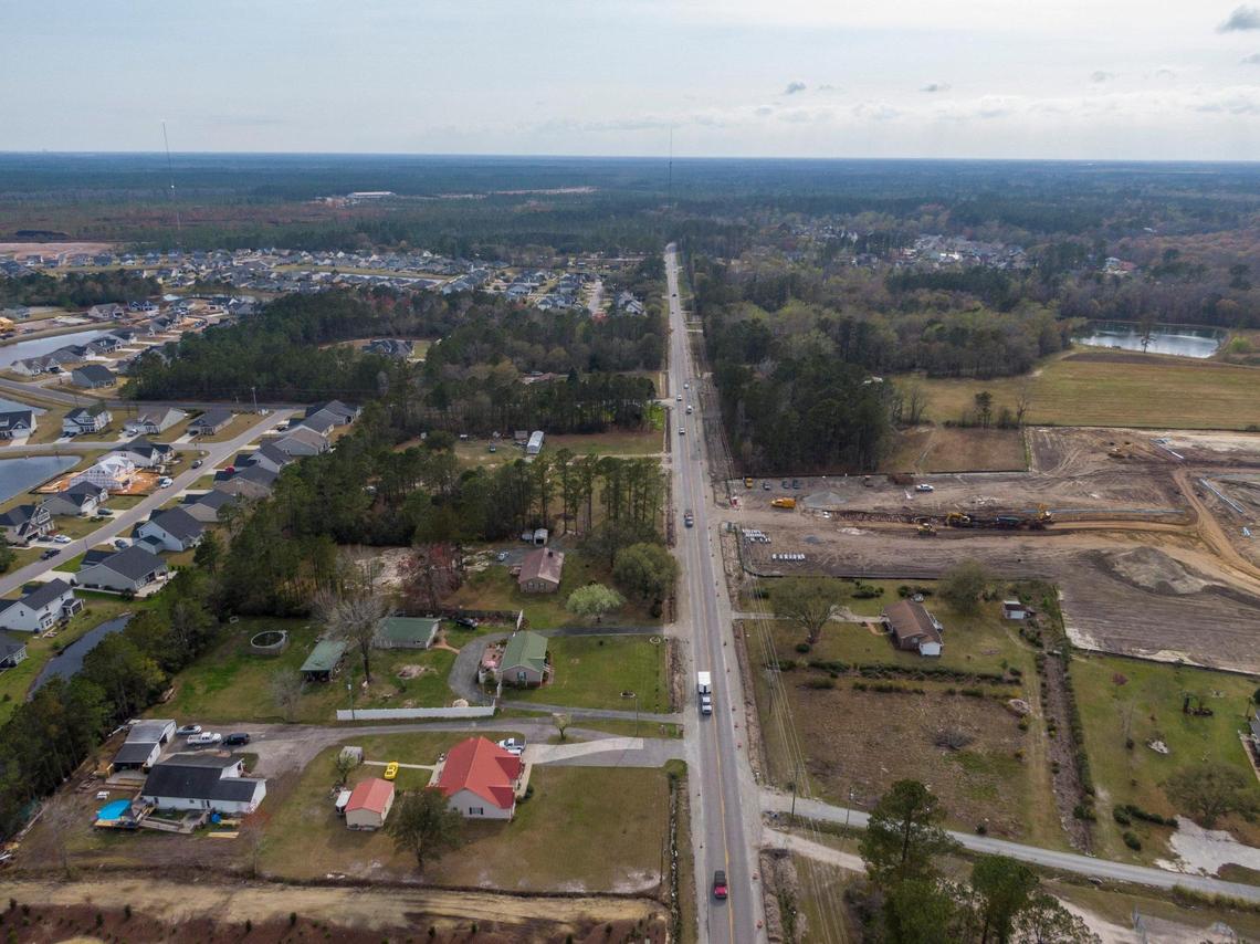 South Carolina Highway 90 is getting more congested with new home subdivisions cropping up at a rapid rate. Some local residents are concerned about the rate of growth and the impact on their community. March 25, 2021.