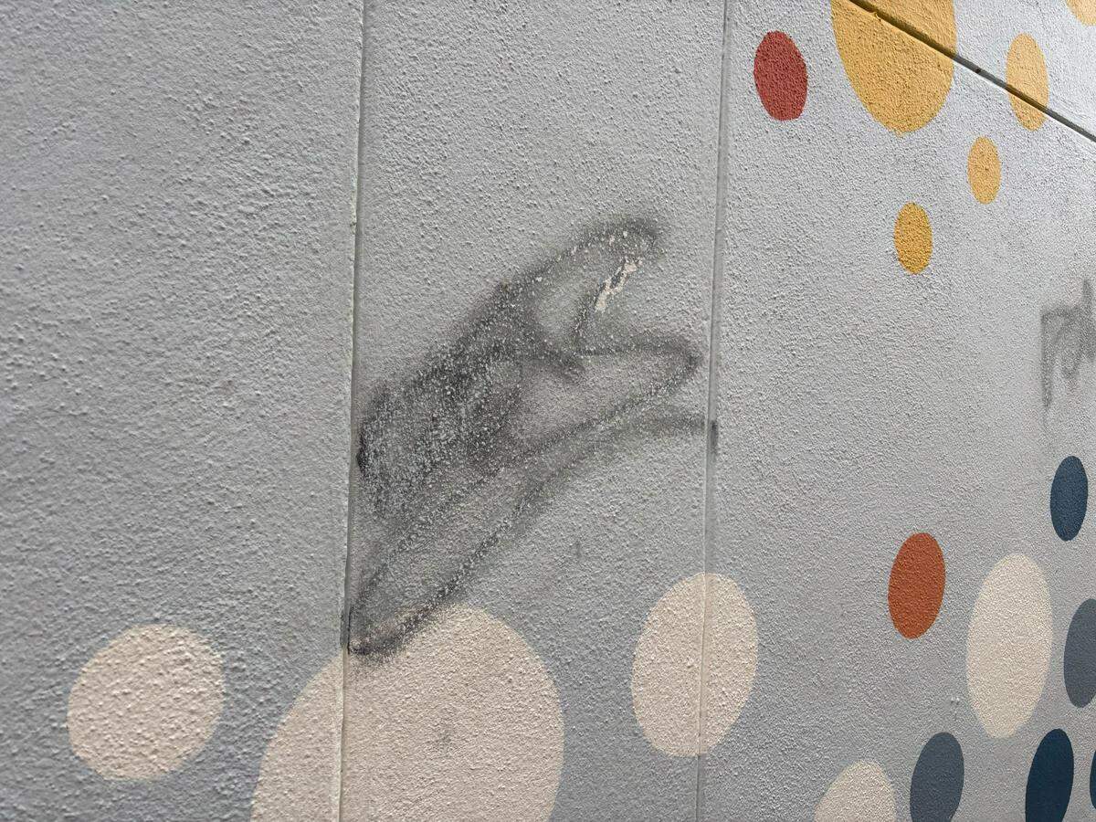 Myrtle Beach Police arrested four people for vandalizing downtown Myrtle Beach. Here is one tag painted on the side of the Gay Dolphin near the Myrtle Beach Boardwalk.