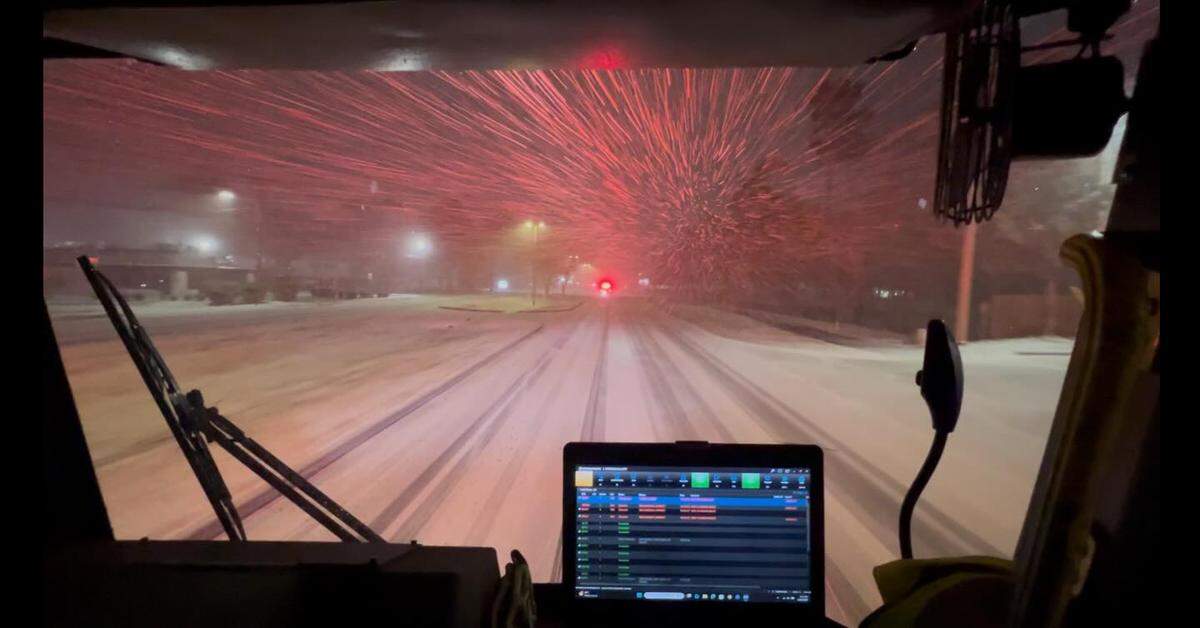 Myrtle Beach Fire Department kept busy this weekend as a major snow storm dumped about 4 inches on the coastal city. The department posted this photo of crews responding to a call during the winter storm.