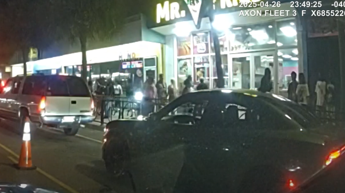 Myrtle Beach Police Department released dash cam footage from the night of the Ocean Boulevard shooting on April 26, 2025.