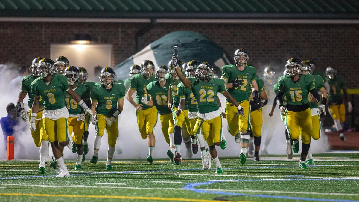 The Myrtle Beach Seahawks take the field for their first round playoff matchup against the Dreher Blue Devils at Doug Shaw Memorial Stadium.