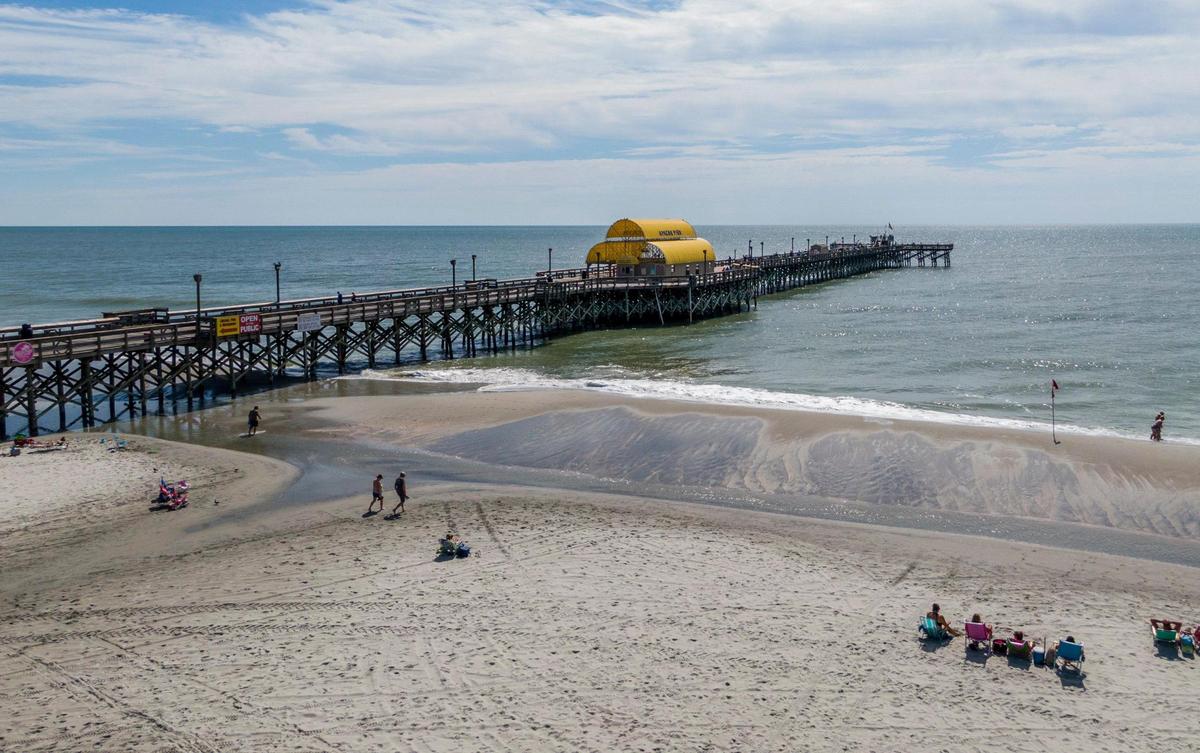 The Apache Pier in Myrtle Beach, S.C. Aug. 11, 2021.