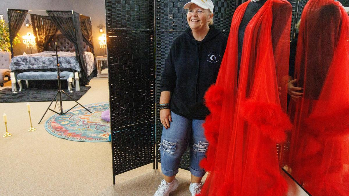 Kimberly Cairnes-Elliot runs a boudoir studio in the Myrtle Beach area. She enjoys taking photos of women, especially those struggling with visible illnesses, and helping them feel beautiful. April 9, 2025.
