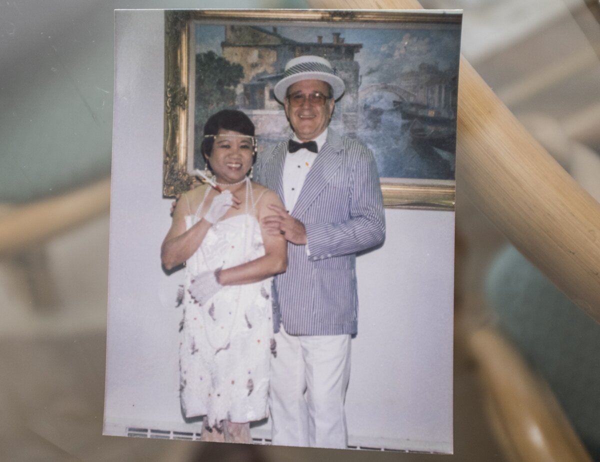 Joe Tusa, a U.S. Navy Veteran of Iwo Jima, who will turn 100-years-old this July, and his late wife. He sat down with The Sun News to talk about his memories of dancing, travel and war. April 12, 2018.