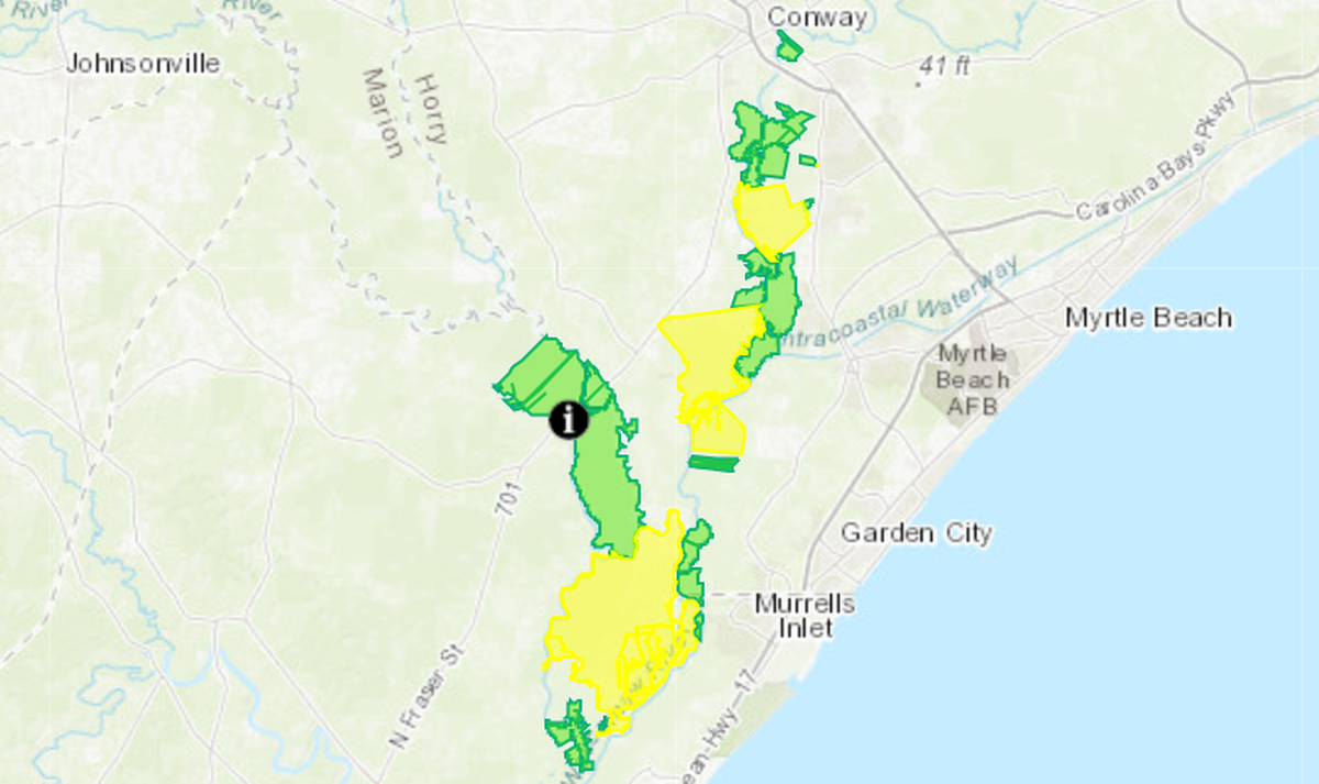 Map of the Waccamaw National Wildlife Refuge