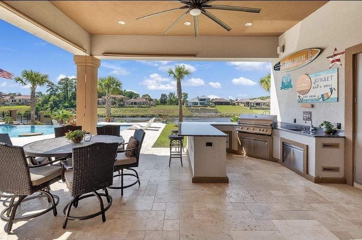 A $3.2 million home is for sale in Myrtle Beach, South Carolina. The five bedroom house listed on Zillow has a salt water pool and a boat docking area.&nbsp;