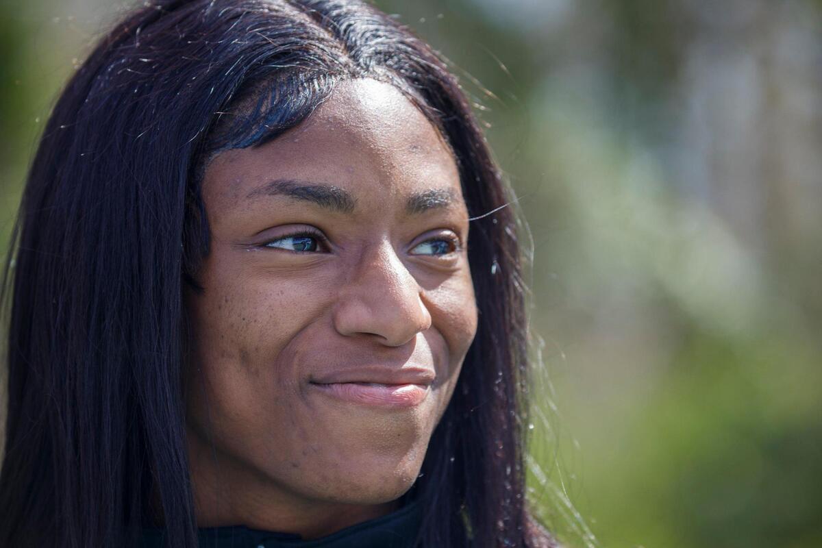 Coastal Carolina junior Melissa Jefferson of Georgetown donated stem cells to save her father’s life as a senior at Carvers Bay High School in 2018. March 15, 2022.