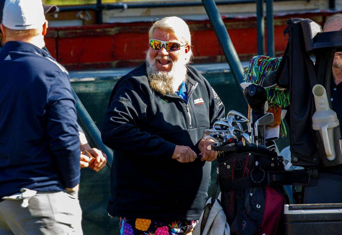 John Daly participated in the 26th Hootie & the Blowfish Monday after the Master’s Celebrity Pro-Am on Monday, April 11, 2022. Unlike previous years, no general admission tickets were offered so pro golfers and celebrities largely had the Dye Club and Barefoot Resort North Myrtle Beach, SC to themselves. April 11, 2022.