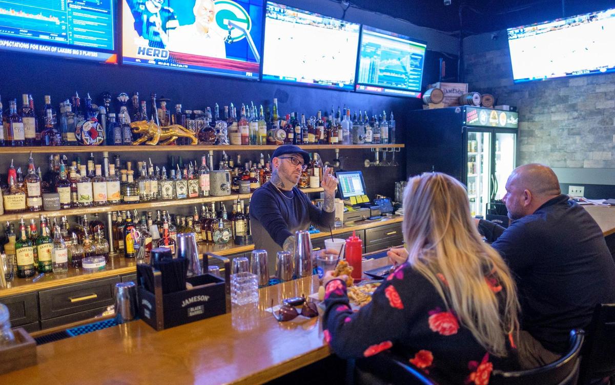 Wiseguys Bar & Grill, which features gangster-themed murals and live entertainment, has opened in Myrtle Beach, S.C. Oct. 19, 2021.