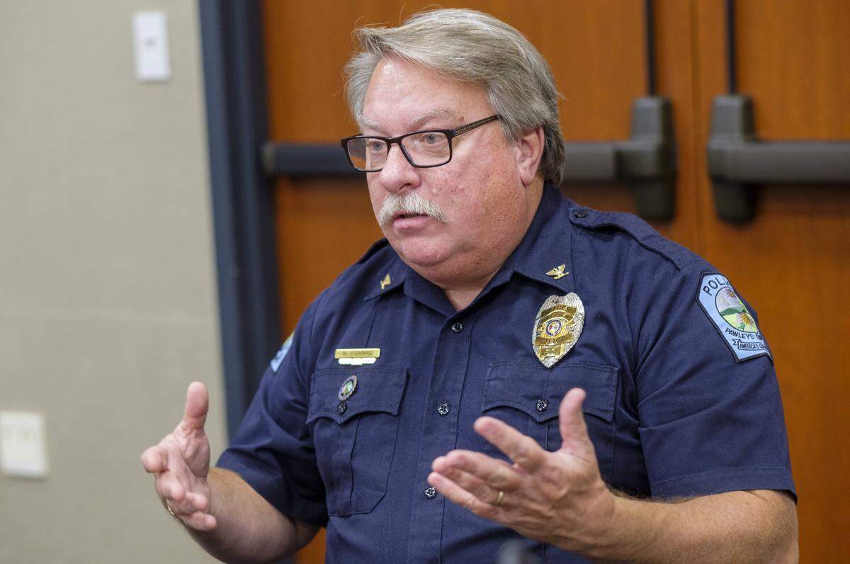 Dena Chasten, a relative of Malquan Hawkins, meets with Pawleys Island Chief of Police Michael Fanning, and Horry County Chief Deputy coroner Tamara Willard to talk about the genealogical research that resulted in identifying Horry County's longest standing cold case involving the deceased. Malquan Tyreek Hawkins, 22 at the time of his death, was found drowned in a resort pool in 2016 leaving no clue of his identity. The Horry County coroners have been searching for answers to his life and identity since. Nov. 12, 2025.