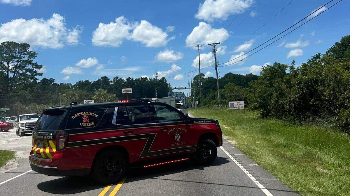 A car crash involving two vehicles near the Socastee Swing Bridge has resulted in road closures.