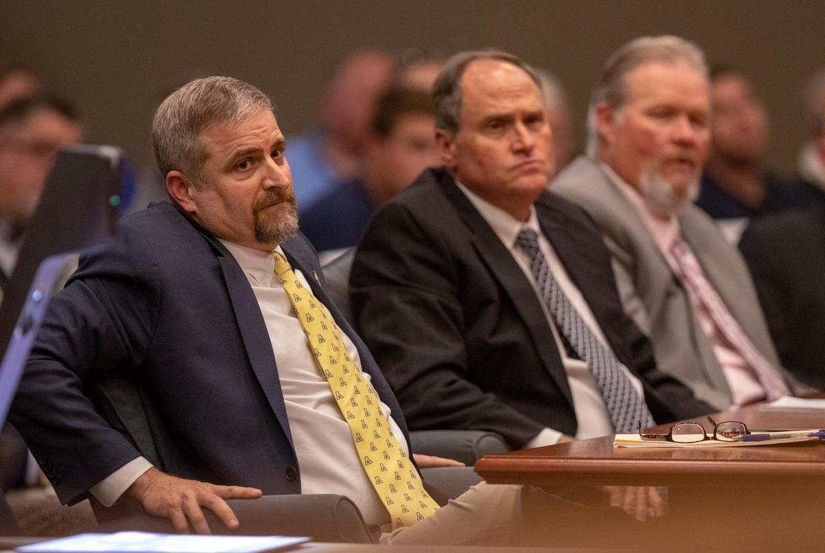 Horry County Administrator Chris Eldridge listens during an open session council meeting Tuesday at Horry County Council Chambers in Conway.