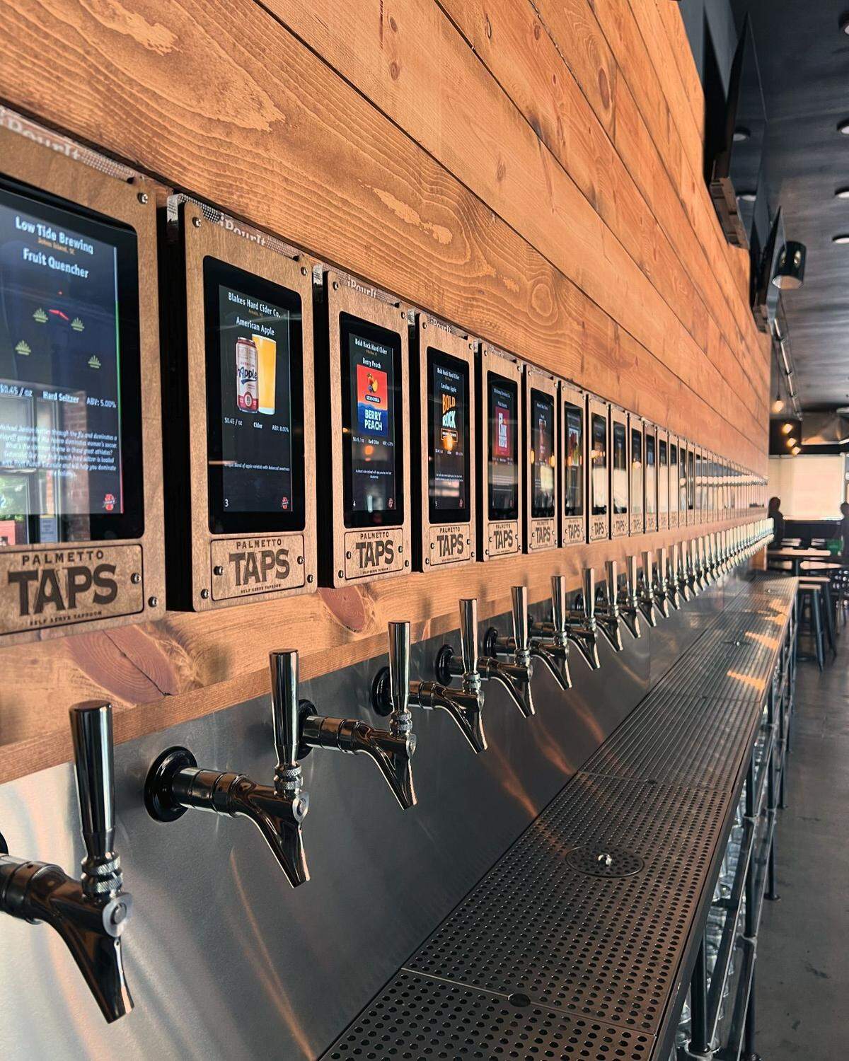 There are over 40 taps, all offering a different kind of beer, cider or seltzer at Palmetto Taps. It’s a new self-serve taproom opening in Conway.