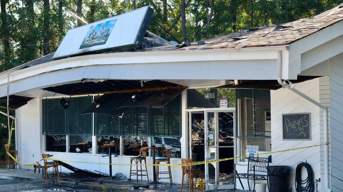 A two-alarm fire in the early hours of Sept. 29, 2021 caused substantial damage to Windjammer Pub in Little River.