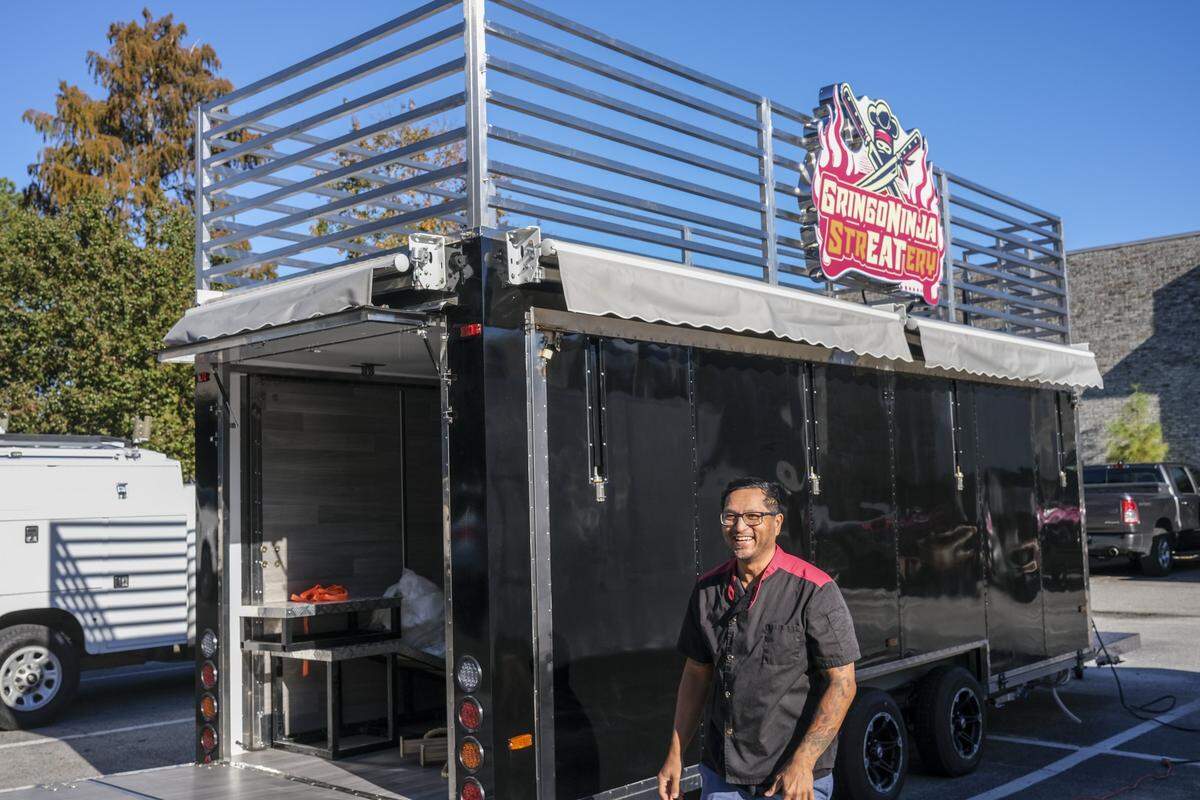 Ben Chong, partner in the Dojo Flavor Academy shows off a new food truck the GringoNinja plans to provide for future events. The owners of GringoNinja Private Chef Service are opening a physical space to host cooking classes and community workshops called The Dojo Flavor Academy located on Wesley Street in Myrtle Beach, SC. Tuesday, Nov. 11, 2025.