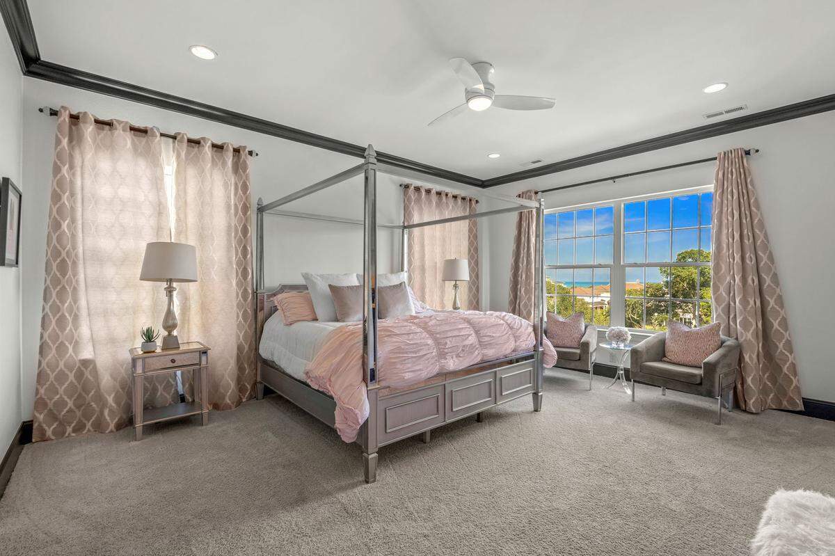 The mansion has five spacious bedrooms.