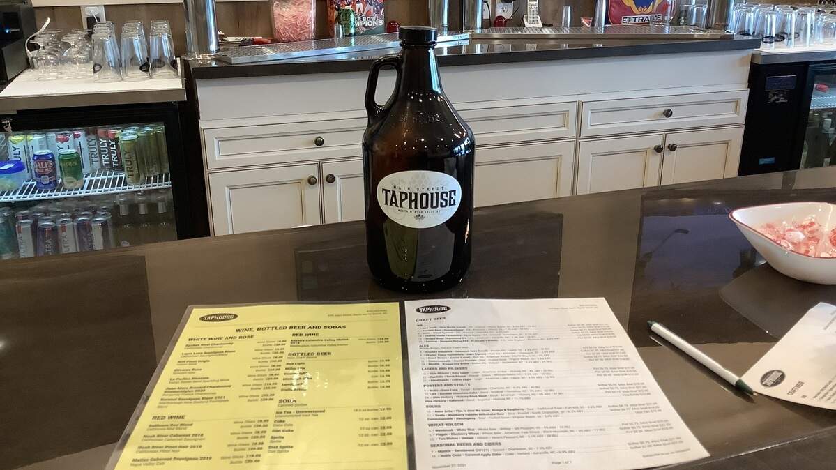 Main Street Taphouse,which recently opened in the Shops on Main on Main Street in North Myrtle Beach, sells refillable beer growlers.