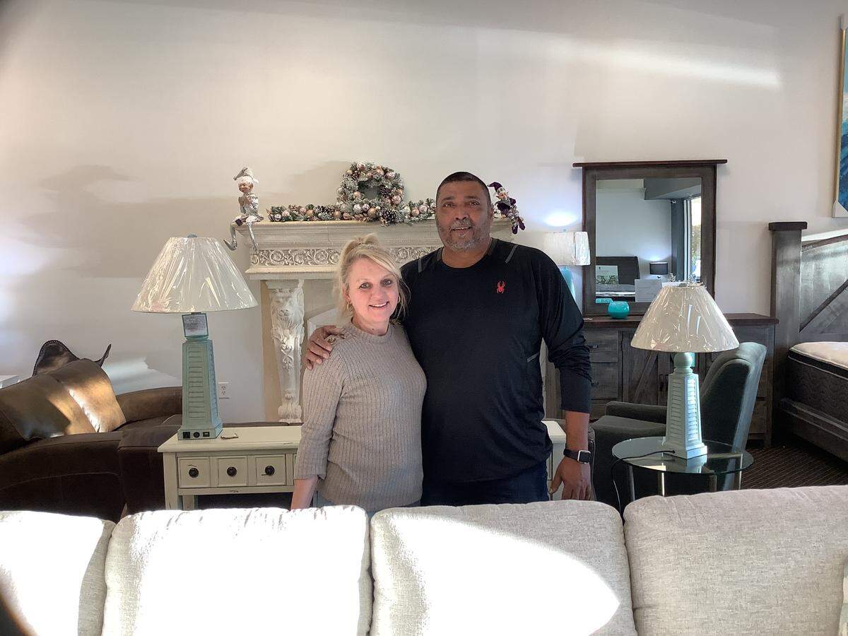 Franciska and Sam Vitharana have opened SV Bedding Furniture & Hospitality in the Northwood Plaza at 77th Ave. North and North Kings Highway.