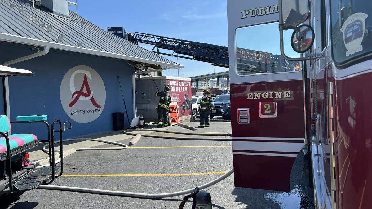 North Myrtle Beach Fire Rescue responded to a fire at Captain Archie’s on Monday afternoon.