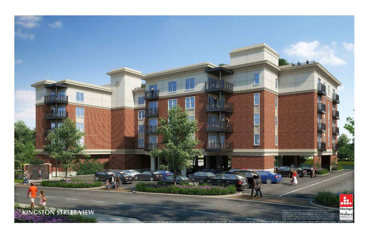 Mock ups of a possible new apartment complex coming to downtown Conway. 