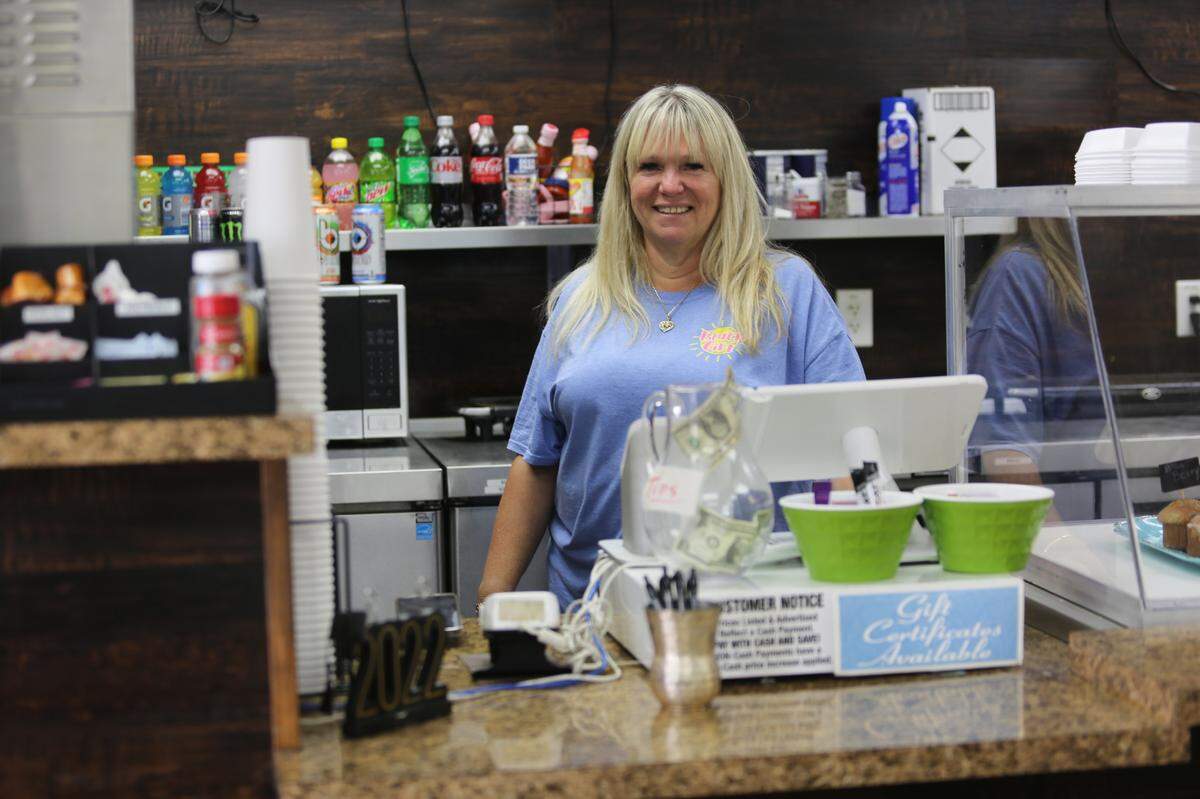 Jackie Heubi, the manager of the Main Street Cafe in North Myrtle Beach, said she plans to vote for Jenna Dukes in the June 14 Republican primary.