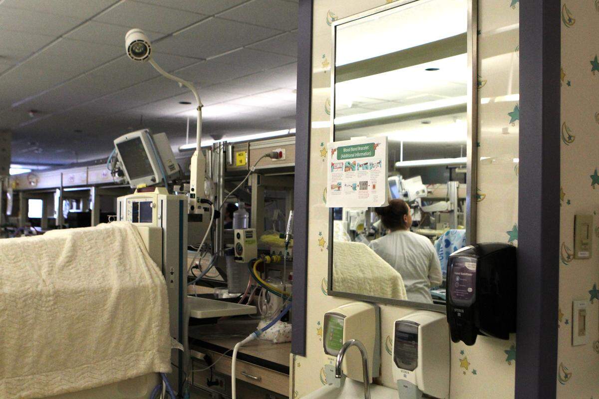 Babies with severe neonatal abstinence syndrome are often taken to neonatal intensive care units to recover, like this NICU in McLeod Florence Hospital in Florence, South Carolina.