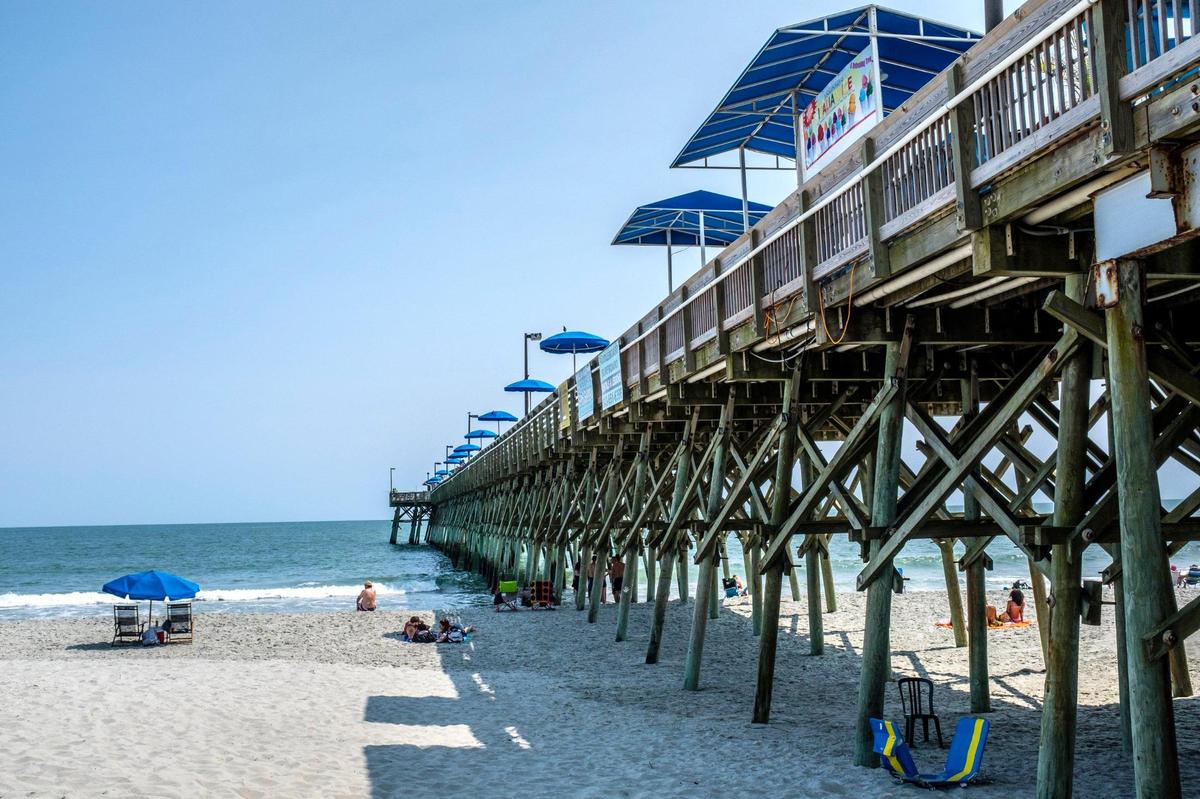 Garden City Beach Pier just south of Myrtle Beach in Horry County S.C. Aug. 11, 2021.