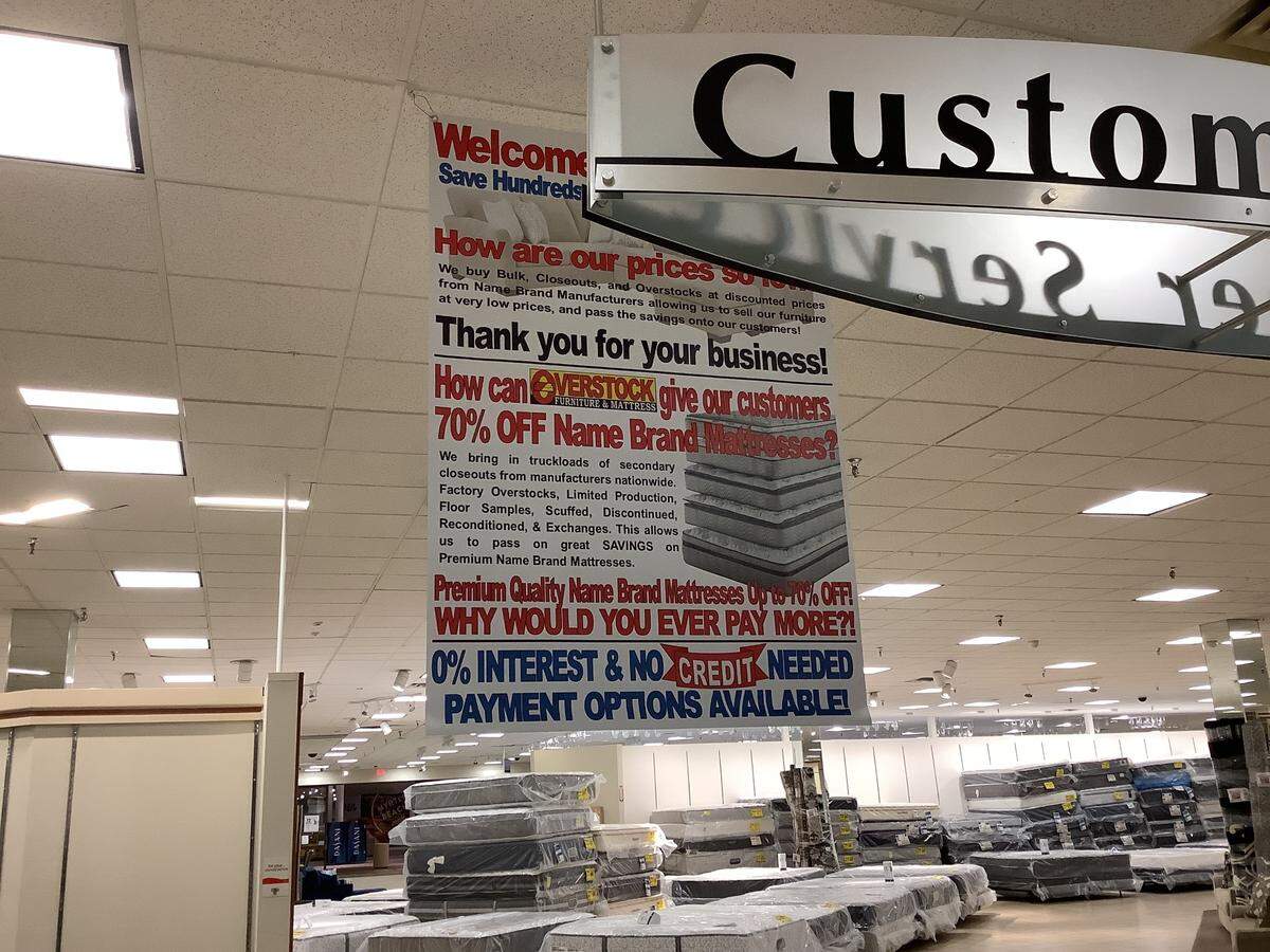 Overstock Furniture & Mattress has opened in the Myrtle Beach Mall in the Briarcliffe Acres area near Myrtle Beach.