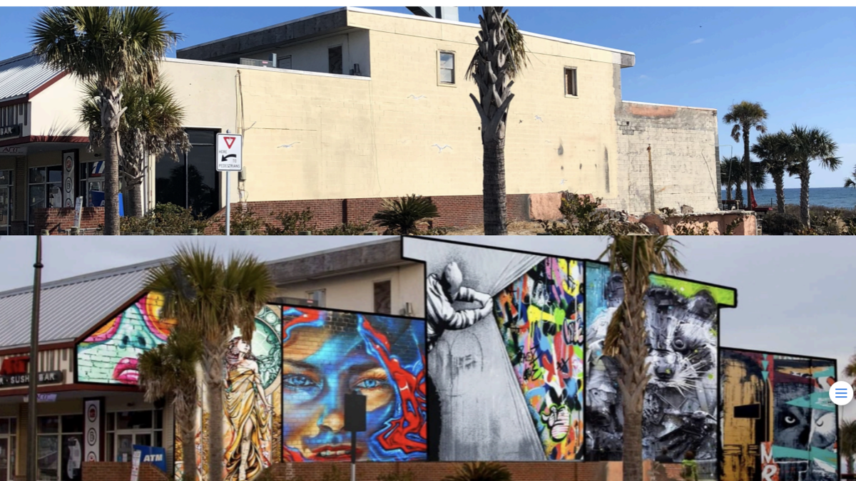 An example of what murals on buildings in downtown Myrtle Beach could look like.