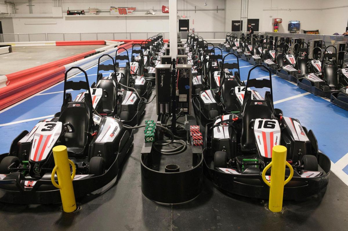 The K1 Speed indoor go-kart track has opened on Main Street in North Myrtle Beach in a former Bi-Lo grocery store. It features a track that is longer than one-eighth of a mile and karts that can go upwards of 25mph, as well as food and arcade games. May 04, 2022.