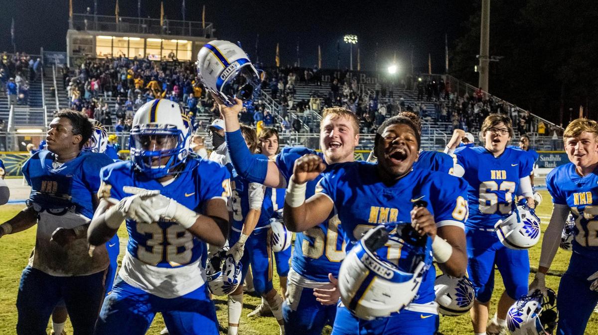 The North Myrtle Beach High School football team will advance to the state championship game for the first time in school history after dominating Myrtle Beach with 37-10 on Friday night to win the Class 4A Lower State title. November 27, 2020.