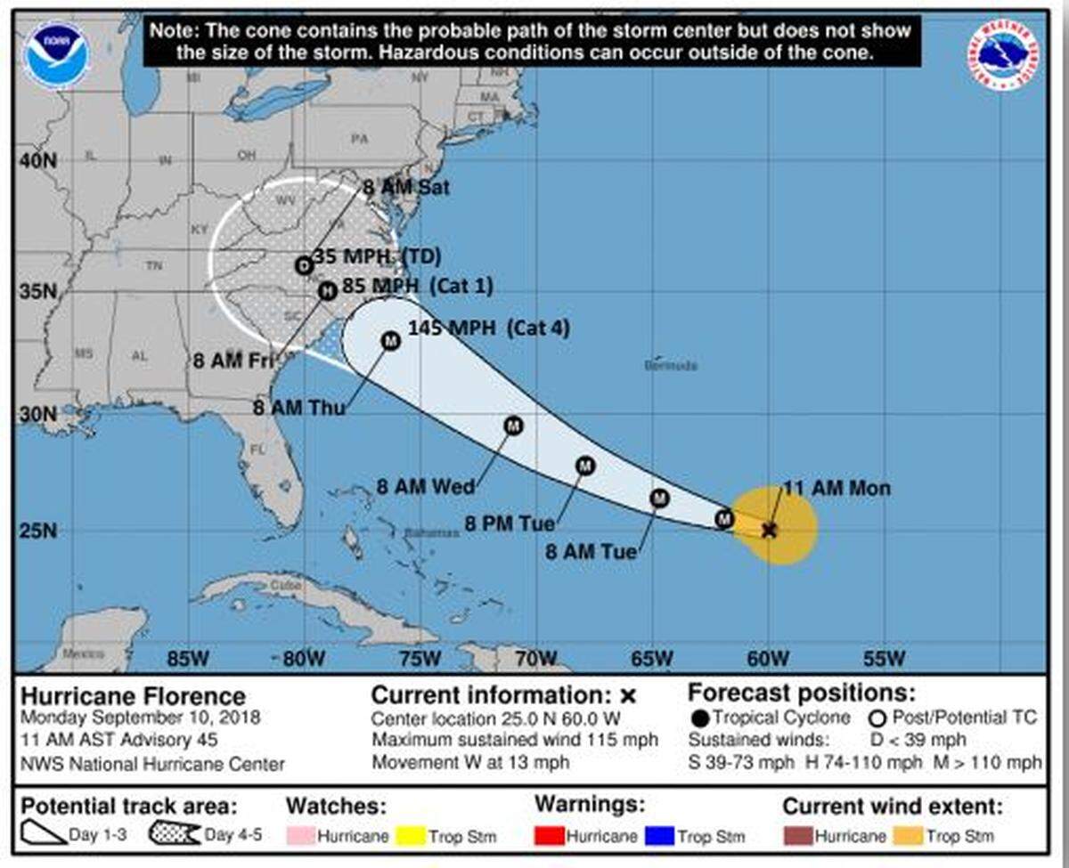 Graphic from the National Weather Service in Wilmington, North Carolina