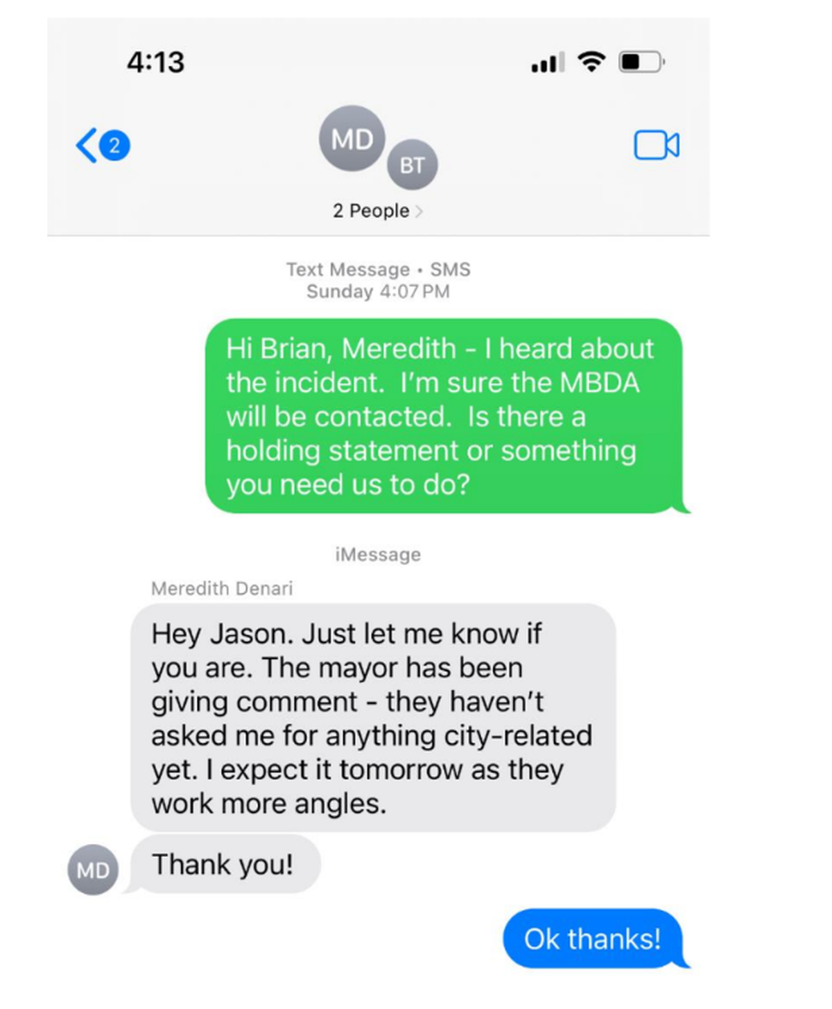 Text messages between Myrtle Beach Downtown Alliance’s CEO Jason Greene, city spokesperson Meredith Denari and assistant city manager Brian Tucker following a deadly shooting in downtown Myrtle Beach.