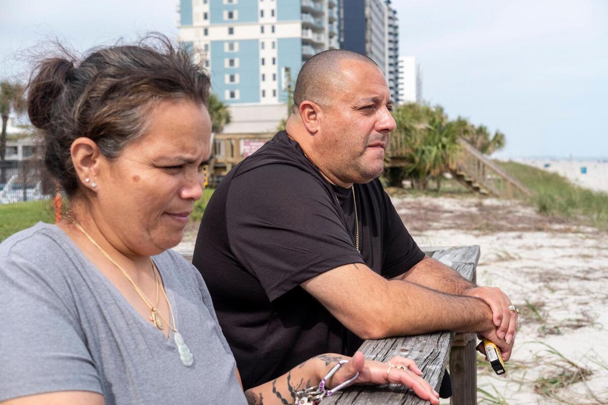 Federico and Rafaela Rivera moved their family from New York to Myrtle Beach for a safer living environment. The family has Section 8 housing vouchers but have been unable to find permanent housing in the area. March 28, 2023.